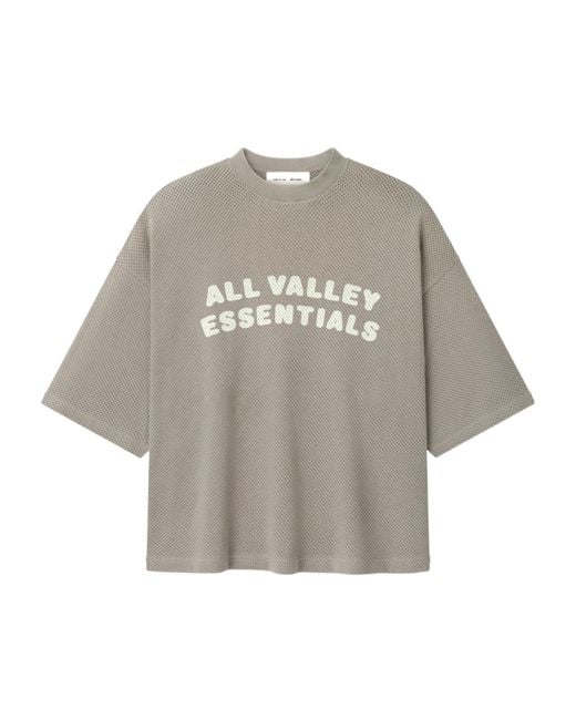 Fear Of God Gray Sport Mesh Merch Tee Boxy Fit for men