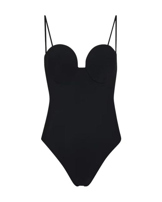 Magda Butrym Black Molded Cup Swimsuit