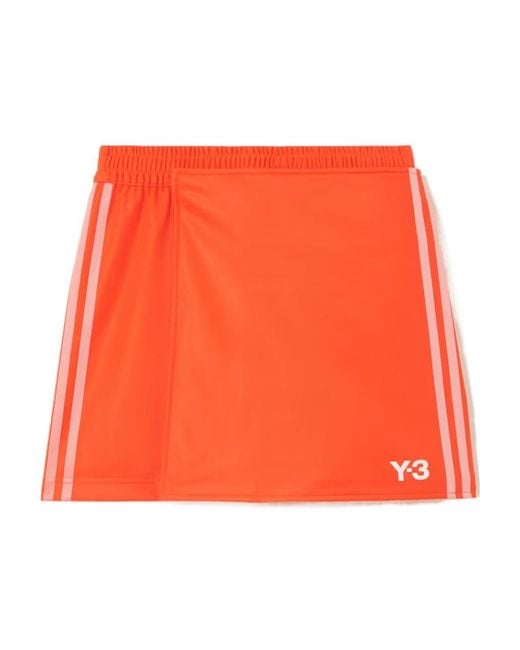 Adidas Originals Orange Y-3 Firebird Striped Knitted Shorts