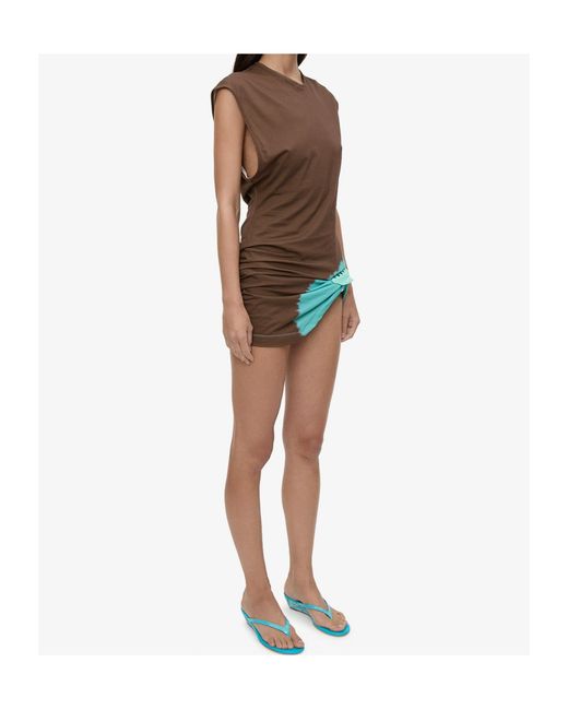 Christopher Esber Multicolor Snap Clip Tie-Dye Mini Dress