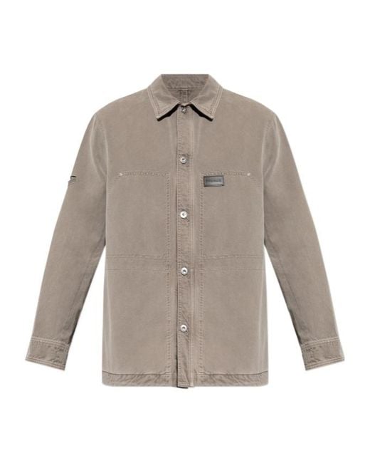 Ferragamo Gray Long Sleeve Shirt for men