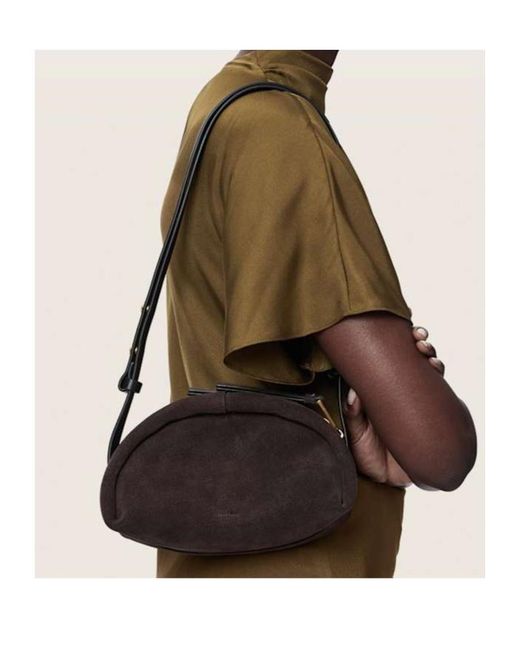 AllSaints White Zippered Shoulder Bag