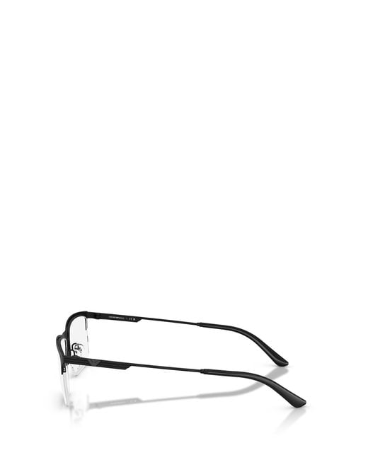 Emporio Armani Metallic Rectangle-Frame Glasses for men