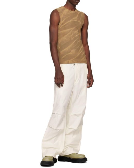 Dion Lee Brown Sunfade Crinkle-Print Tank Top for men