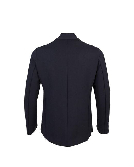 Armani Collezioni Blue Logo Casual Jacket for men