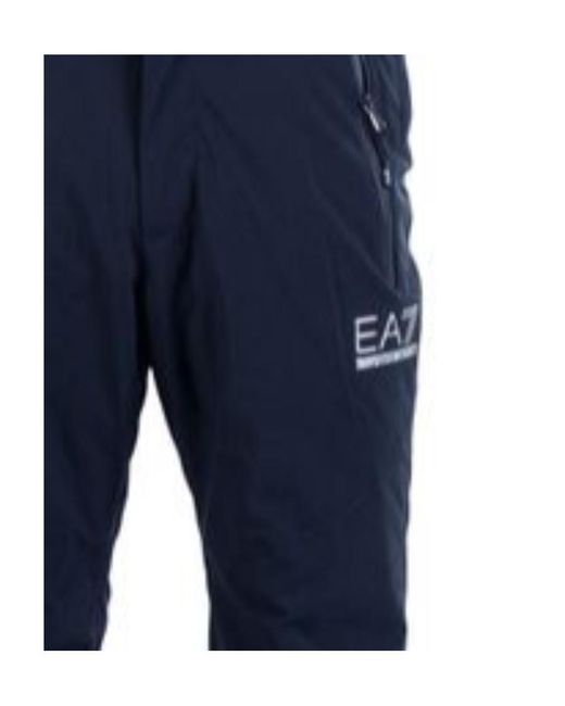 EA7 Blue Logo Straight Jumpsuit for men