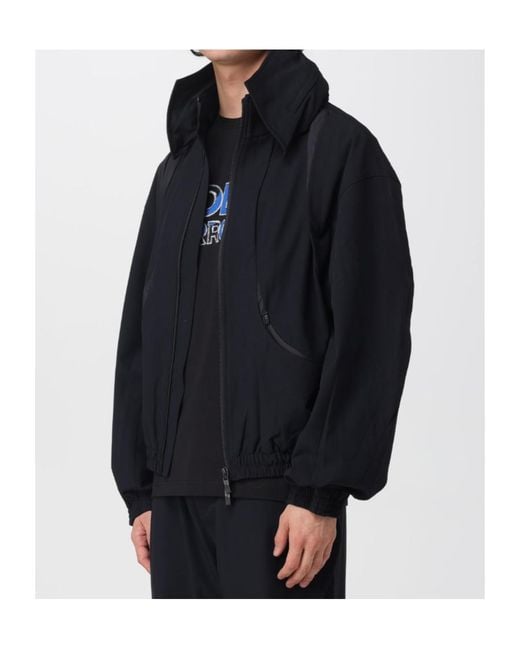 Adererror Black Long-Sleeved Zip-Up Jacket for men