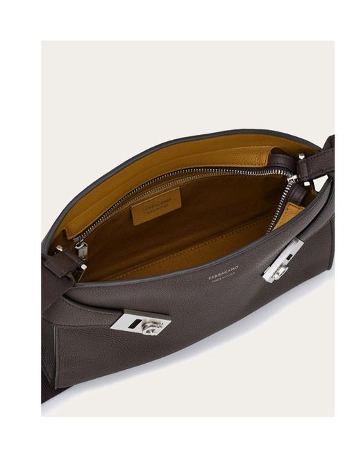 Ferragamo Black Hug Messenger Bag for men