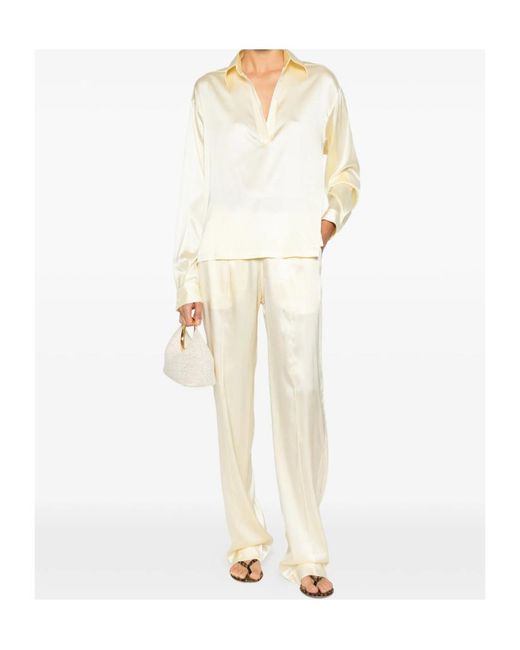 Tom Ford White V-Neck Long Sleeved Top