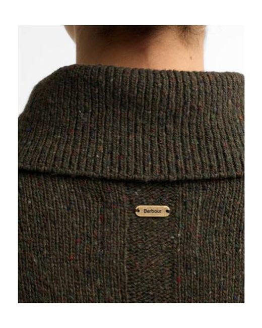 Barbour Green Lavensdale Quarter-Zip Jumper