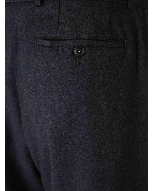 Canali Blue Regular Fit Wool Pants for men