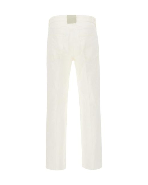 Lanvin White 5-Pocket Straight-Leg Jeans for men
