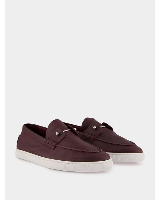 Christian Louboutin Brown Chambeliboat Slip-On Loafers for men