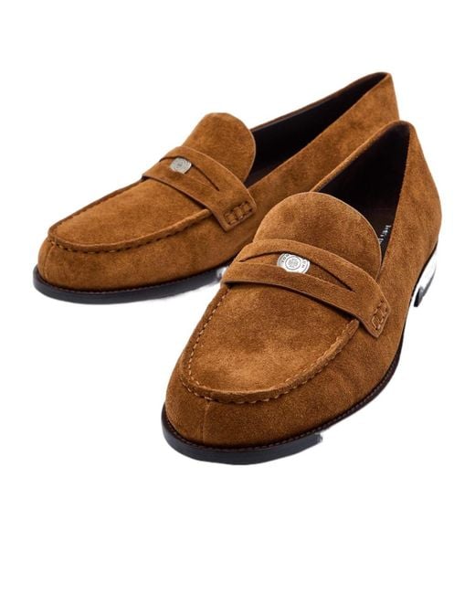 Tory Burch Brown Suede Loafers