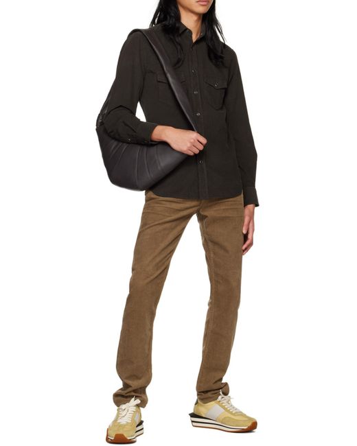 Lemaire Black Medium Croissant Crossbody Bag for men
