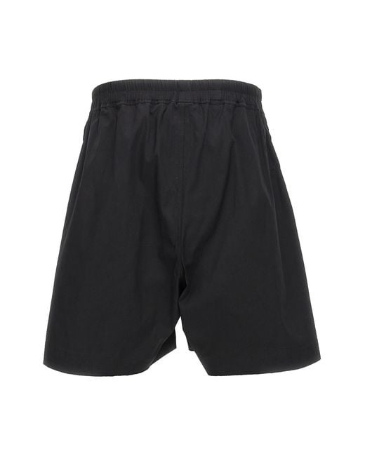 Rick Owens Black Drawstring Bermuda Shorts for men