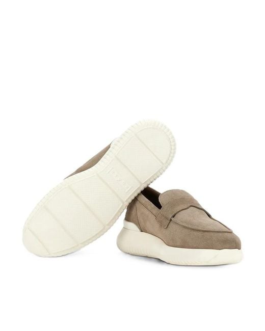 Hogan Gray Interactive³ Suede Sneakers for men