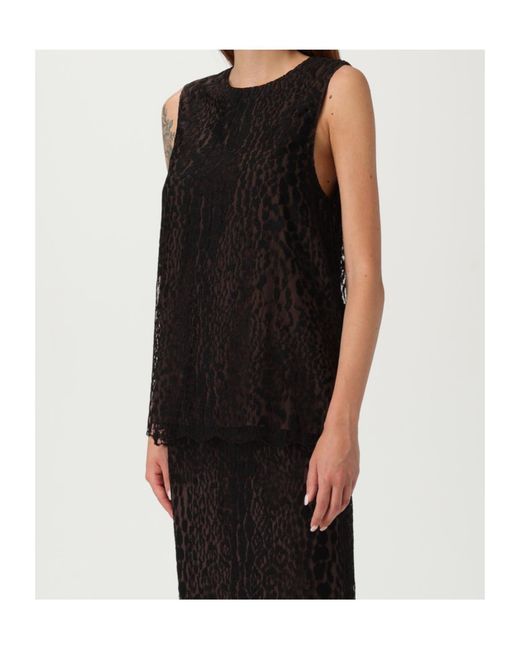 Tom Ford Black Tulle Sleeveless Top