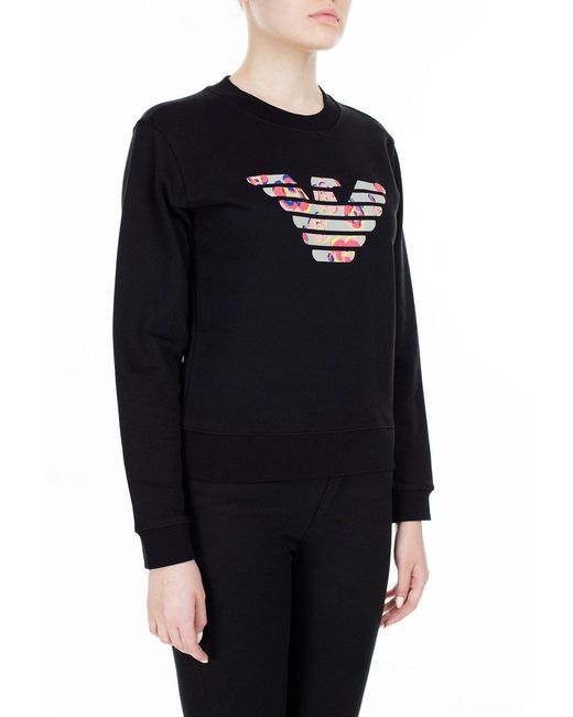Emporio Armani Black Logo Pattern Sweater