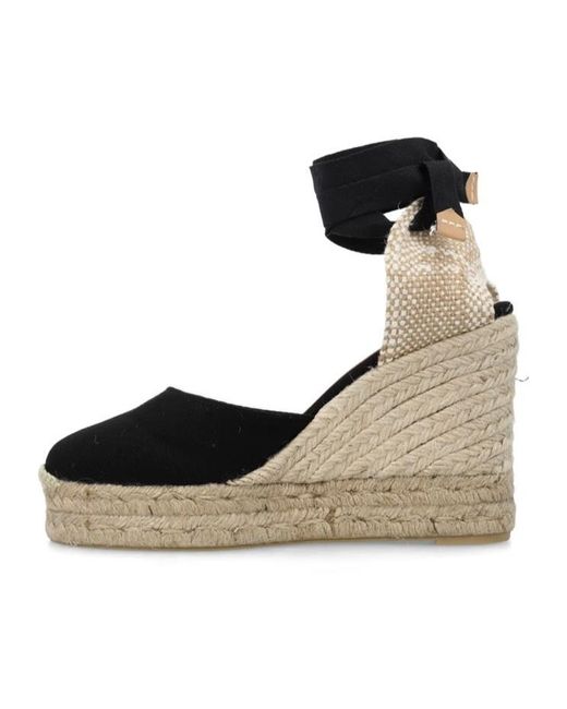 Castaner Black Castañer Carina Ankle-Tie Wedge Espadrilles