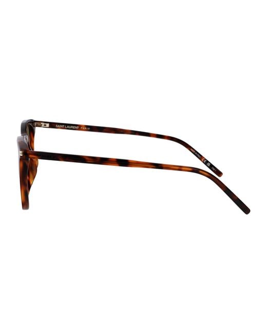 Saint Laurent Metallic Eyewear Square Frame Sunglasses for men