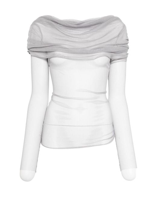 Christopher Esber White Veiled Top