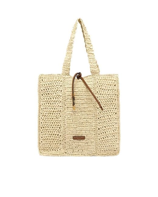 Gianni Chiarini Metallic Nefeli Crochet Tote Bag