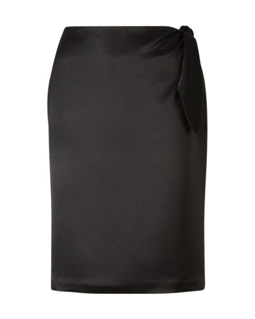 Saint Laurent Black Silk Satin Mini Skirt