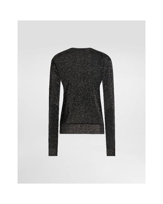 Dolce & Gabbana Black Crew Neck Long-Sleeved Knitwear