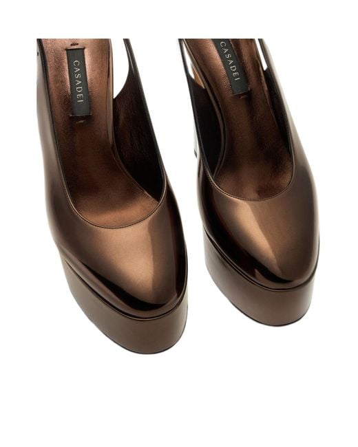 Casadei Brown Patty Platform Interstellar Sandal
