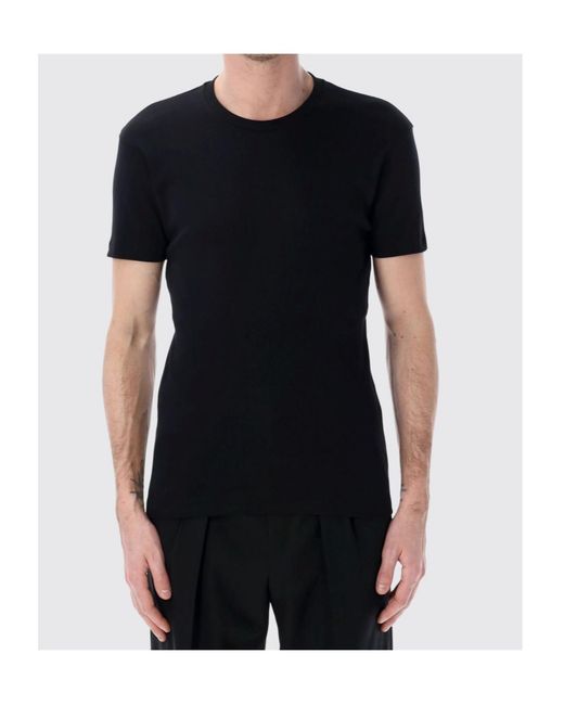 Tom Ford Black Short Sleeved Crewneck T-Shirt for men