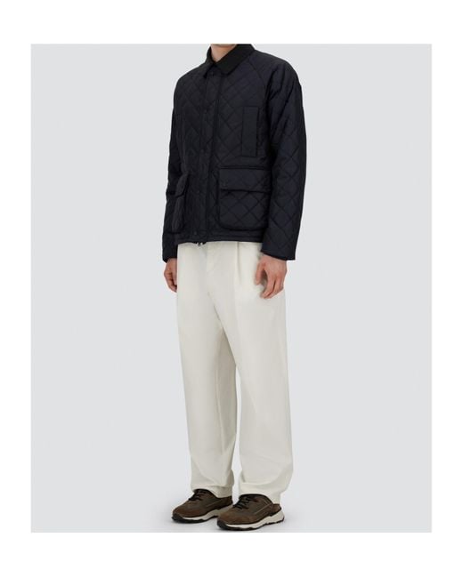 Herno Blue Long-Sleeved Cotton Jacket for men