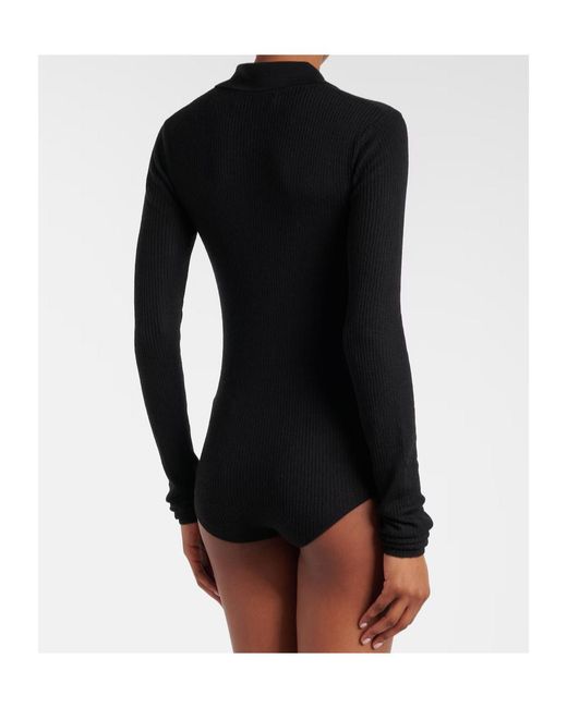 Frankie Shop Black Solana Bodysuit