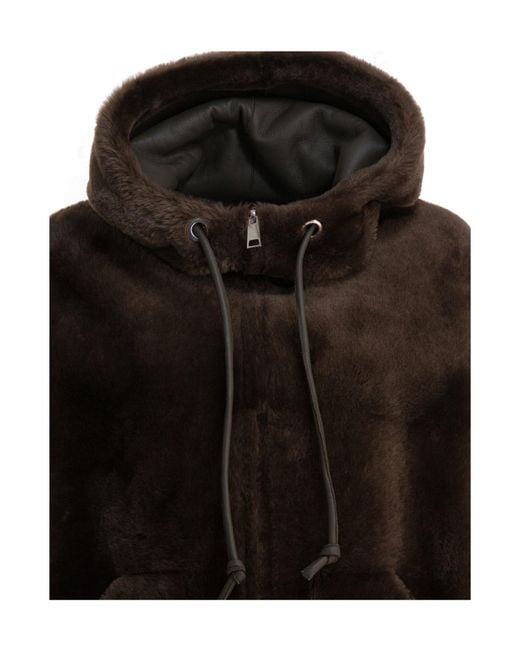 Blancha Black Hooded Faux Fur Jacket
