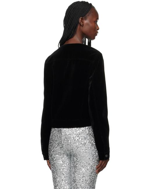 we11done Black Collarless Casual Jacket