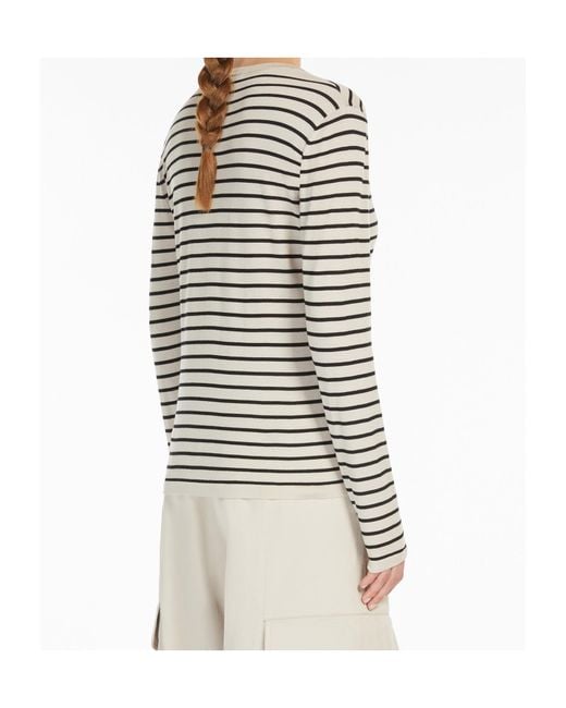 Max Mara Multicolor 'S Striped V-Neck Cardigan