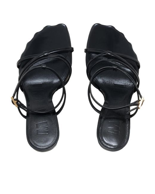 Marni Black Leather Sandals