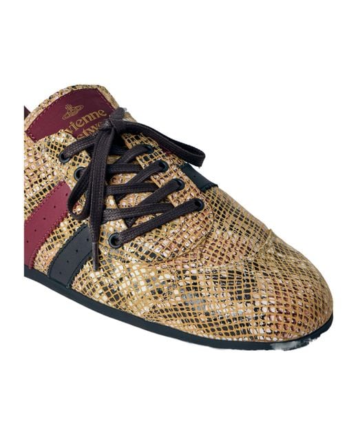 Vivienne Westwood Brown Drunken Textured Low-Top Sneakers for men