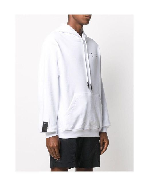 McQ Alexander McQueen White Drawstring Hoodie for men