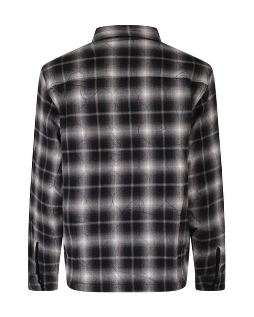Represent Black Quilted Check Shirt