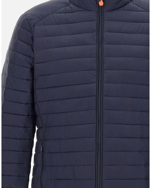 Save The Duck Blue Archibald Quilted Down Jacket for men