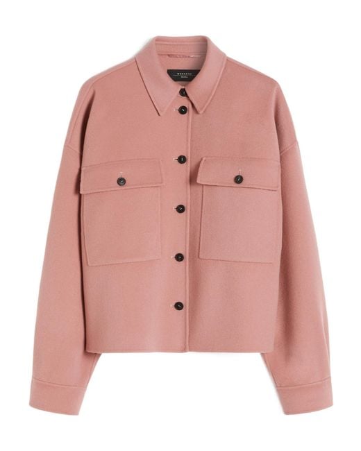 Weekend by Maxmara Pink Double Faced Cropped Jacket
