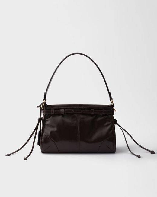 Prada Black Bonnie Logo Plaque Small Shoulder Bag