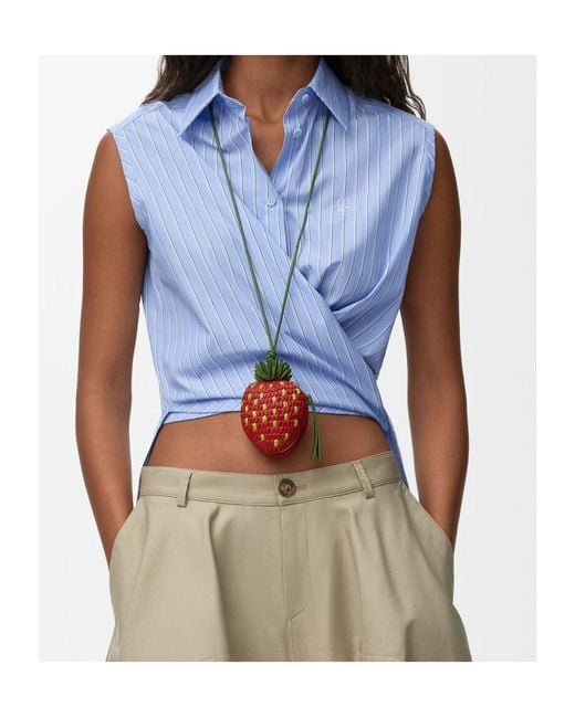 Loewe Blue X Paula's Ibiza Striped Sleeveless Shirt