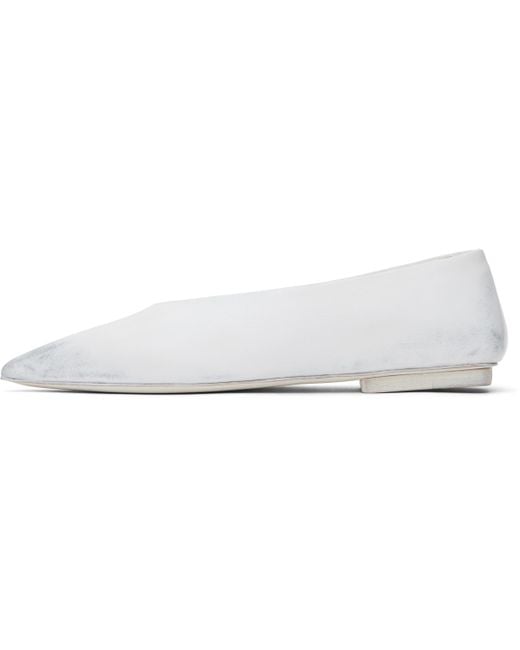 Marsèll White Ago Ballet Flats