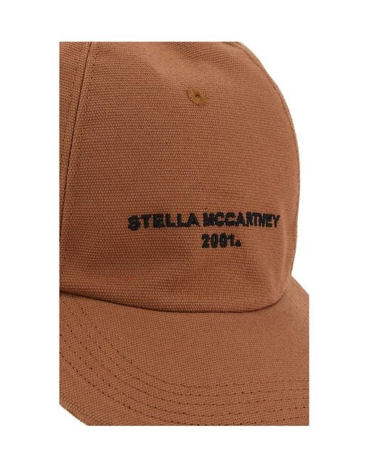 Stella McCartney Brown Logo Embroidered Baseball Cap