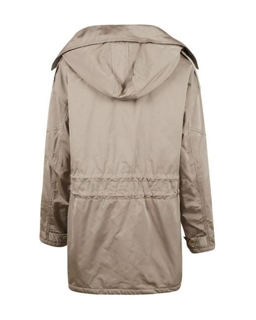 Ermanno Scervino Brown Embroidered Hooded Parka