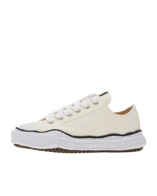 Maison Mihara Yasuhiro White Lace-Up Sneakers for men
