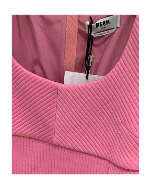 MSGM Pink Sleeveless Dress