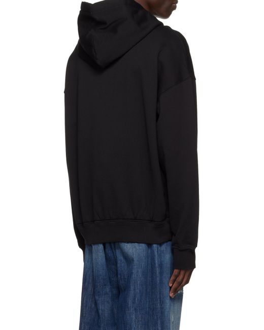 Dolce & Gabbana Black Pouched Pocket Hoodie for men
